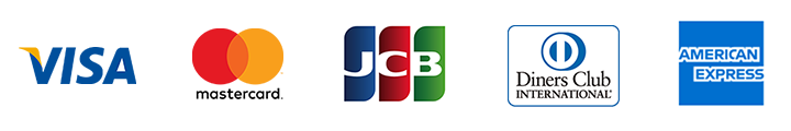 VISA、MASTER、JCB、Diners、AMEX